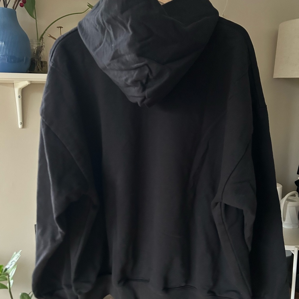 Purple Brand Black Hoodie with a Flame Spelling Graphic - Picture 5 of 7
